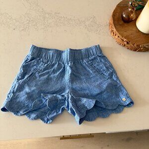 Lilly Pulitzer Brea Linen Shorts Beckon x Sea Salt Blue Size XXS